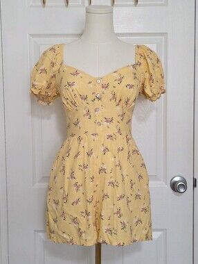 ♡ Yellow Floral Romper ♡